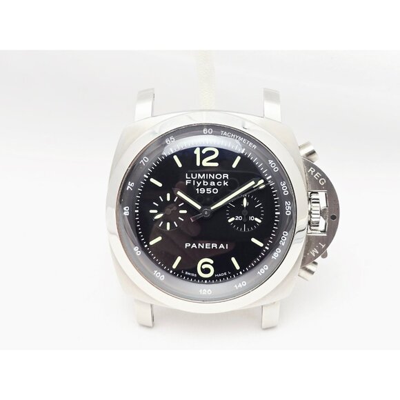 Panerai Luminor 1950 Flyback Black Dial Steel Automatic Mens Watch PAM00212 - Picture 1 of 13